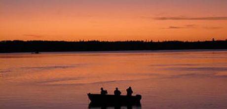 Kayaks at Sunset